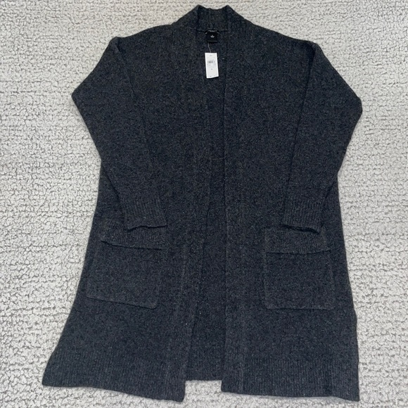 NWT Ann Taylor Wool Blend Open Front Long Cardigan Duster, S - Picture 1 of 6